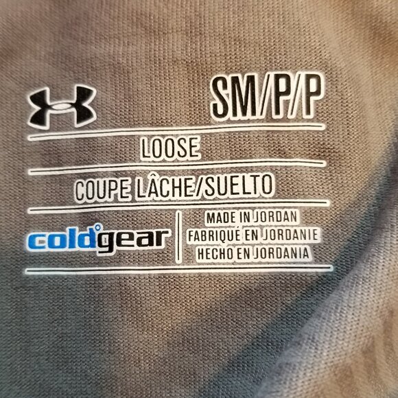 Under Armour Men Small Loose 1/4 Zip Long Sleeve Heatgear Gray Gym Sports Warm - Picture 4 of 6